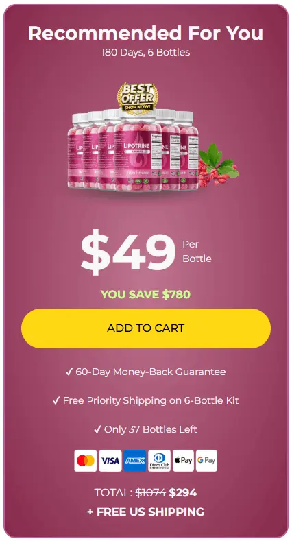 Buy LipoTrine 6 Bottle